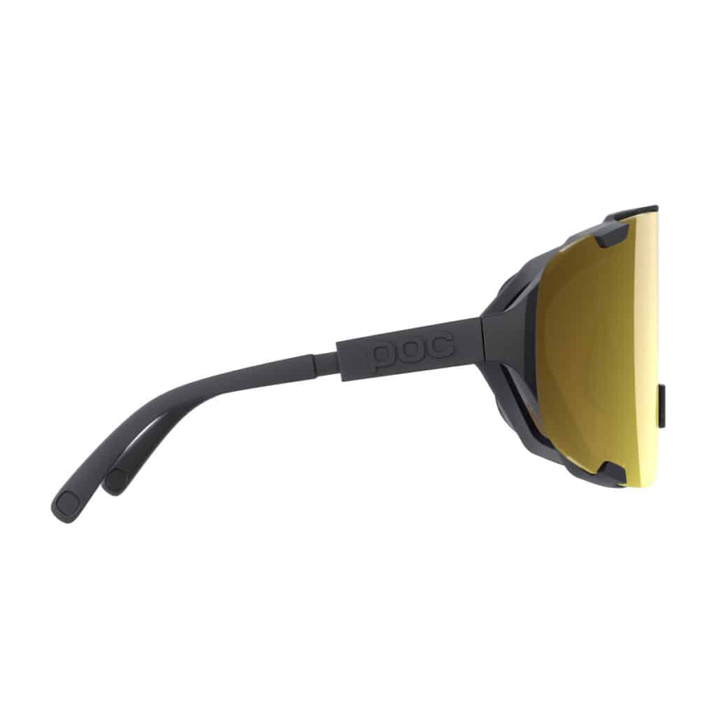 POC Devour Sunglasses Uranium Black Partly Sunny Gold side profile