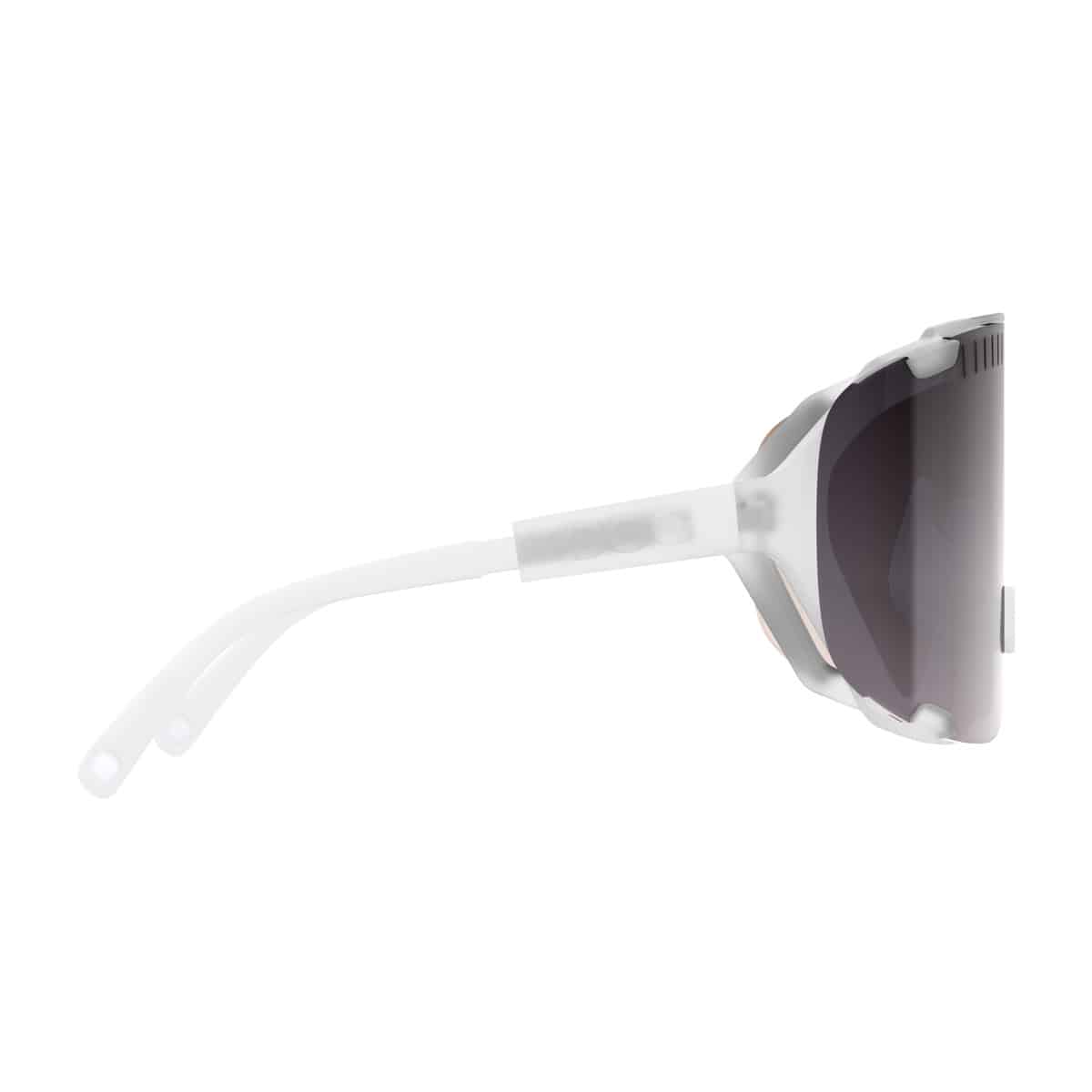 POC Devour Sunglasses Transparent Cyrstal Partly Sunny Silver side profile