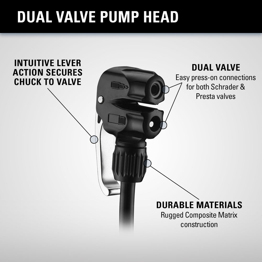 LEZYNE Dual Valve Pump Head diagram