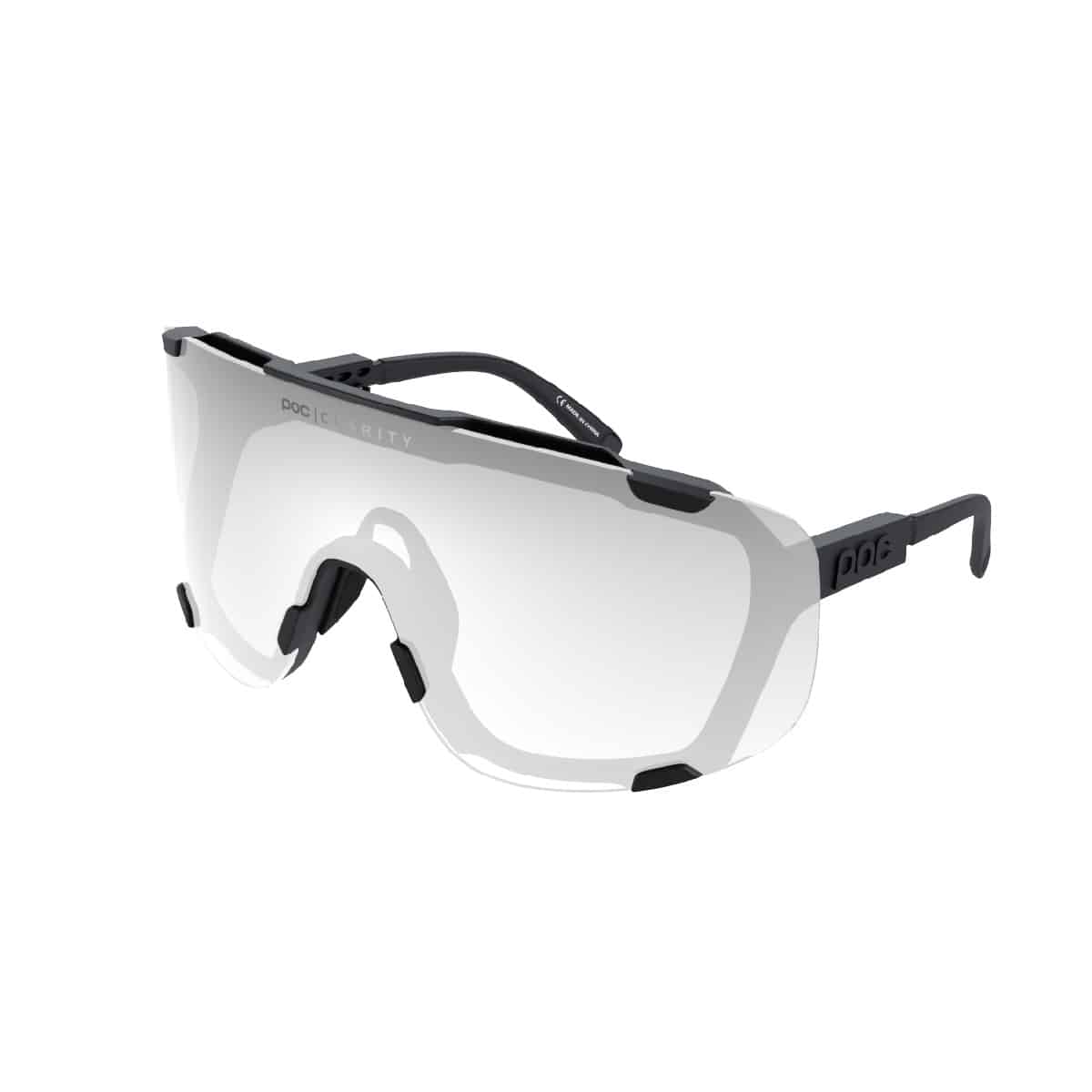 POC Devour Photochromic Sunglasses Uranium Black Clarity Photochromic Changeable Grey angle