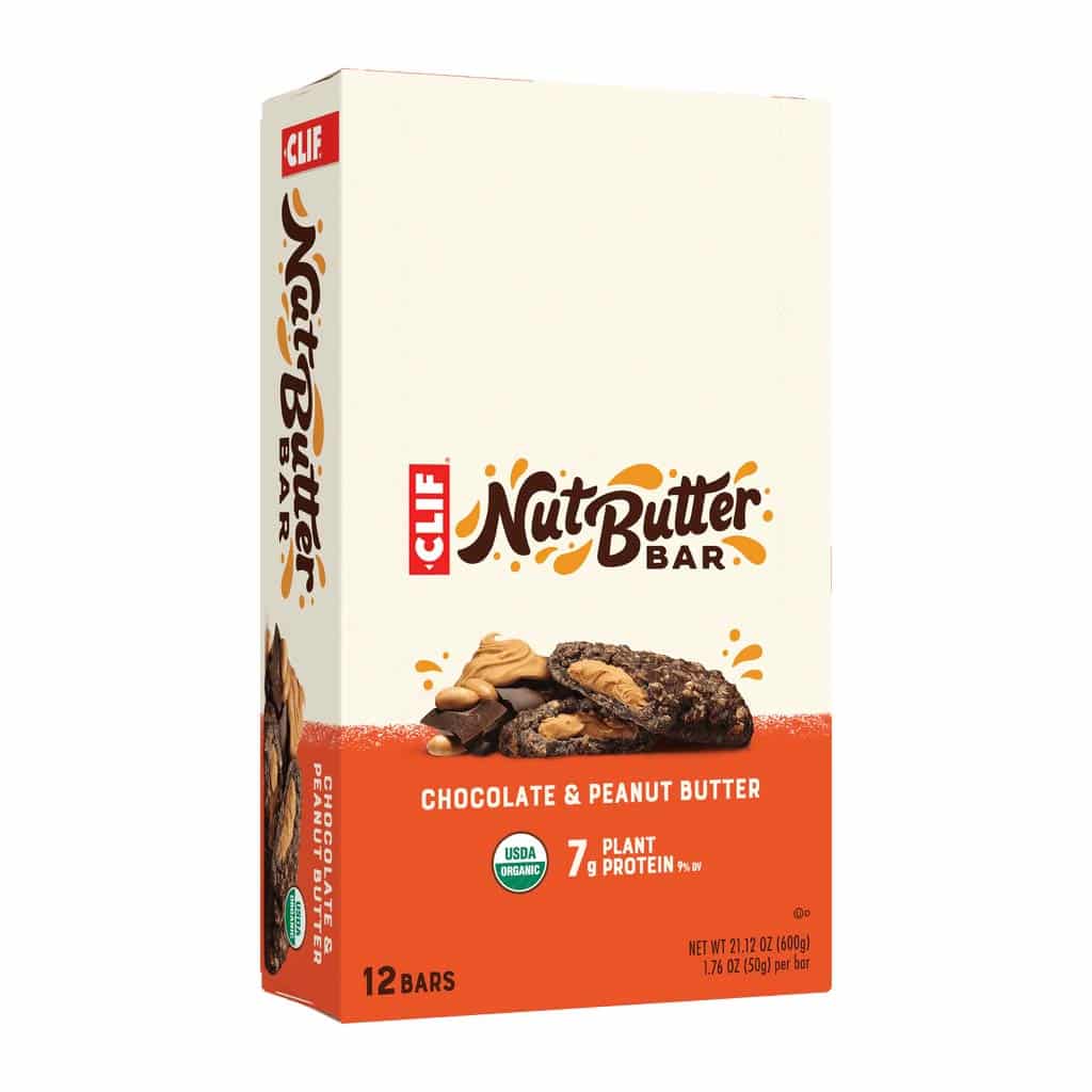 CLIF Nut Butter Bars - Box of 12 Chocolate/Peanut Butter Flavour
