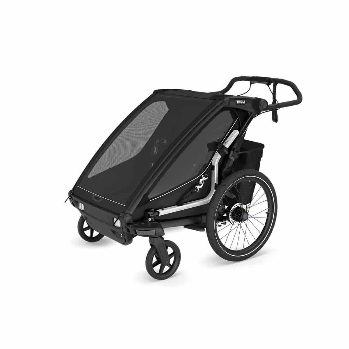 THULE Chariot Sport 2 Double Black stroller version