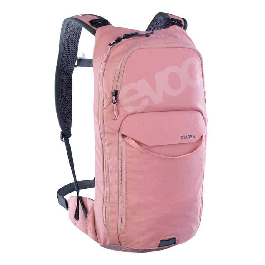 EVOC Stage 6 Backpack + 2L Bladder dusty pink open