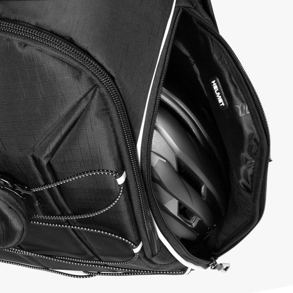 SCICON Backpack Pro 35L black helmet in helmet compartment