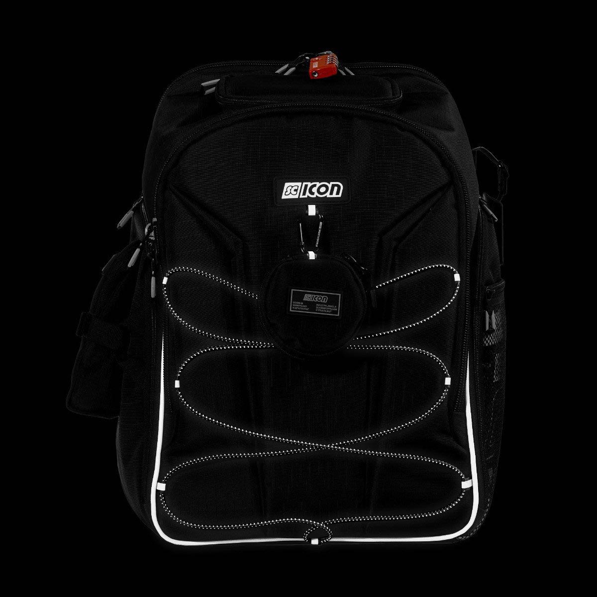 SCICON Backpack Pro 35L black front reflective perimeter