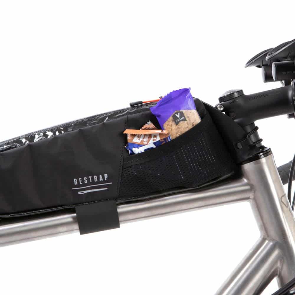 RESTRAP Race Top Tube Bag - Long snacks in mesh pocket