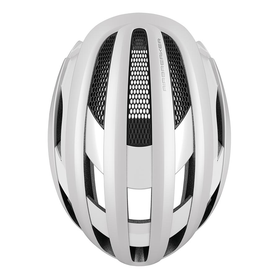 ABUS Airbreaker Helmet Polar White Matt top view