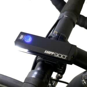 Light attached to the handlebar of the bike