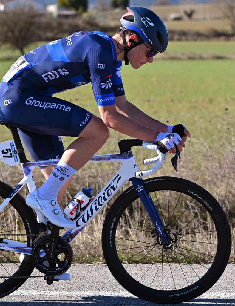 A professional cyclist on a Willier bike