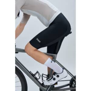 POC M's Cadence Bib Shorts side profile on bike