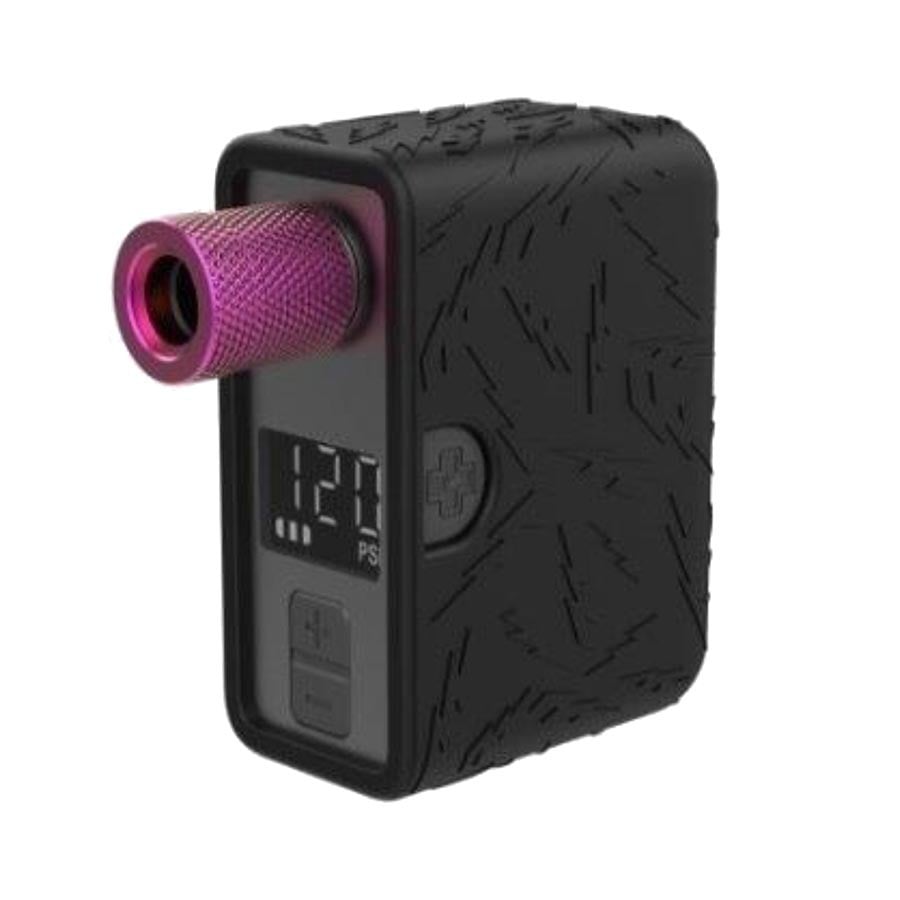 Muc-Off Airmach Electric Mini Inflator in silicone case
