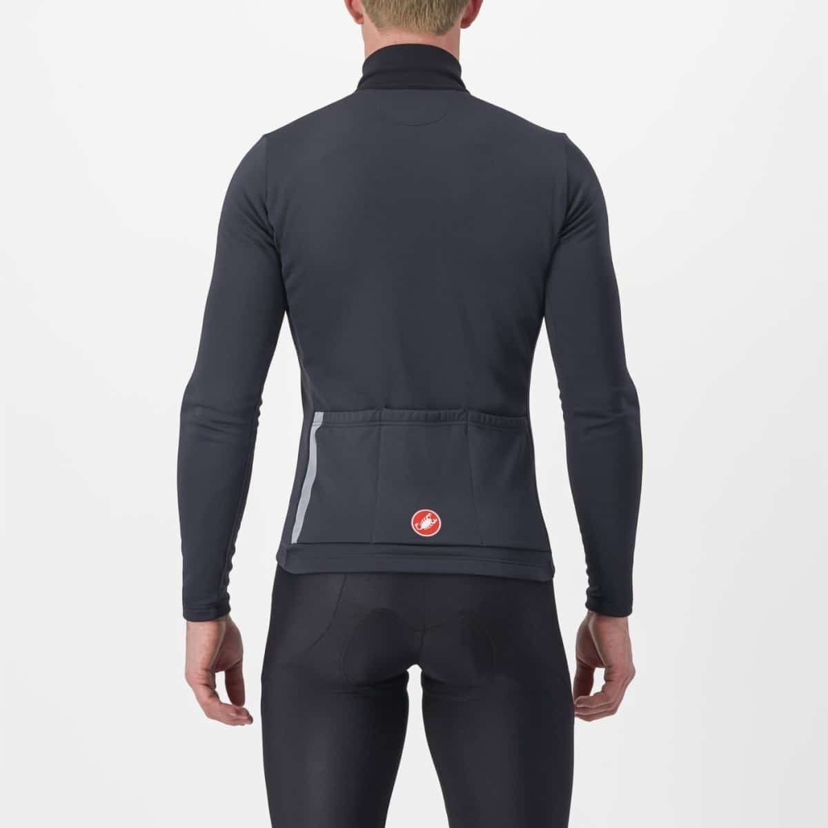 Castelli Entrata Thermal Jersey Light Black/Red