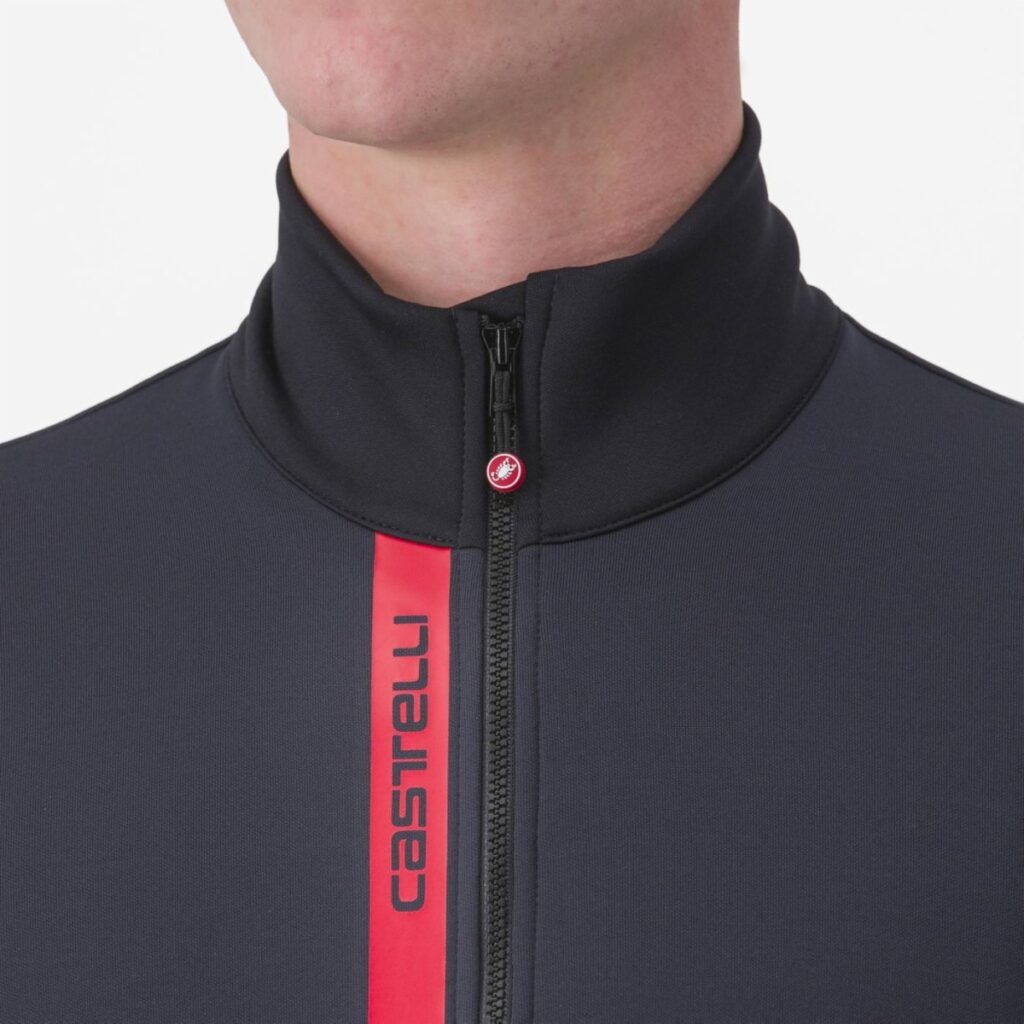 Castelli Entrata Thermal Jersey Light Black/Red