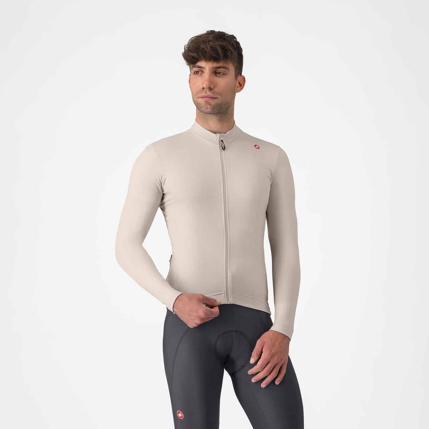 Castelli Espresso Thermal Jersey Clay/Dark Gray