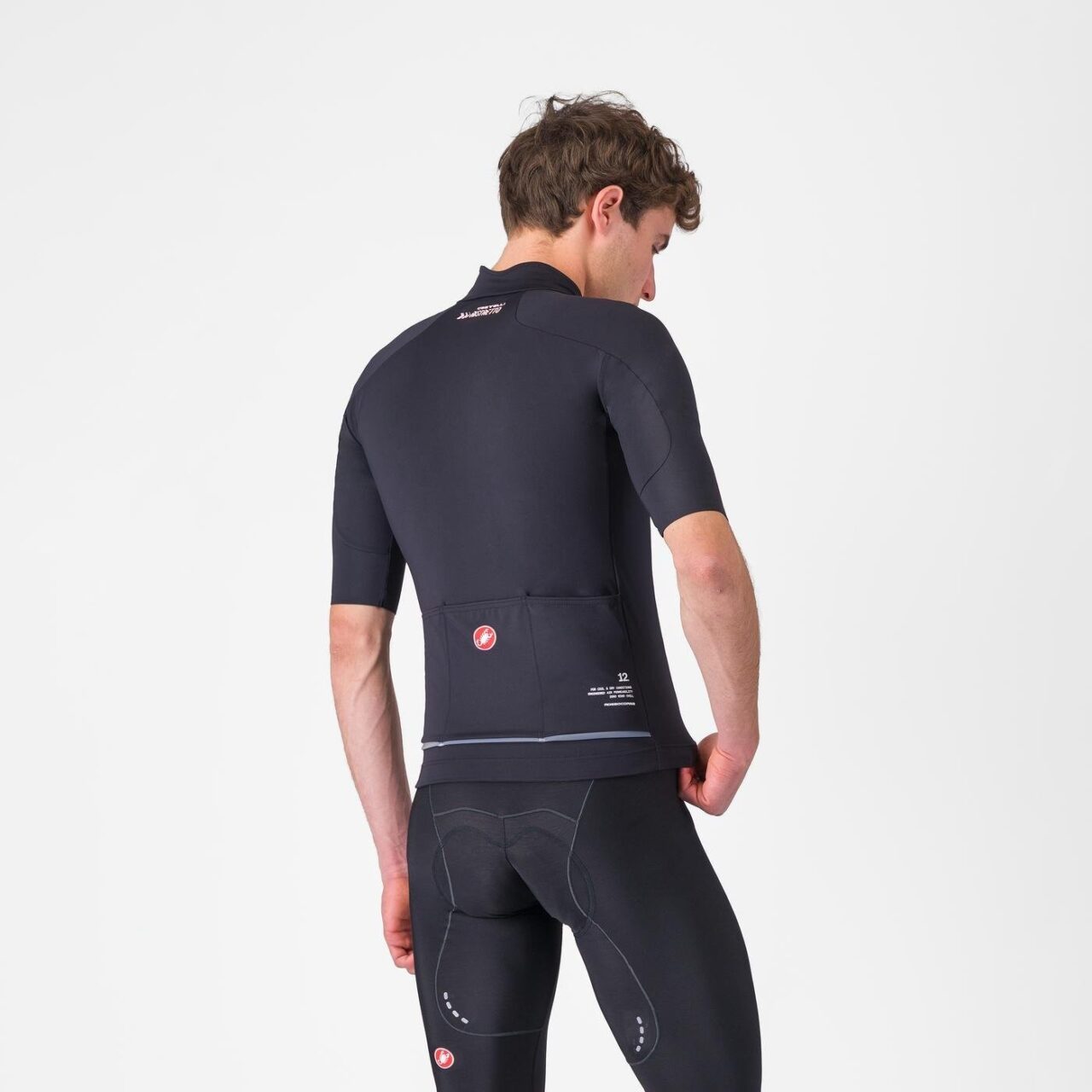 castelli do.di.ci short sleeve jacket backside of jersey