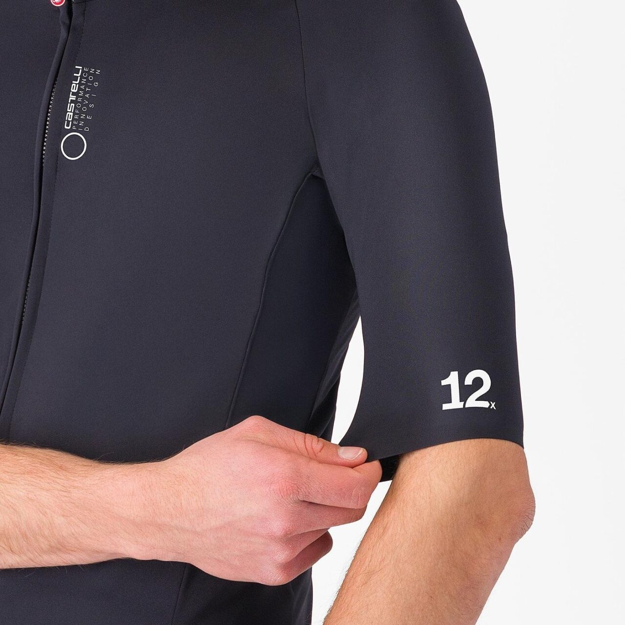 castelli do.di.ci short sleeve jacket sleeve close up