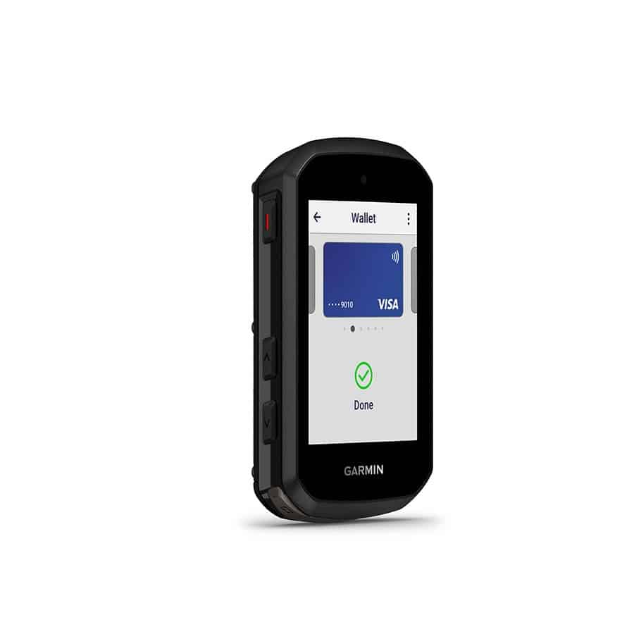 Garmin Edge 850 angle with wallet