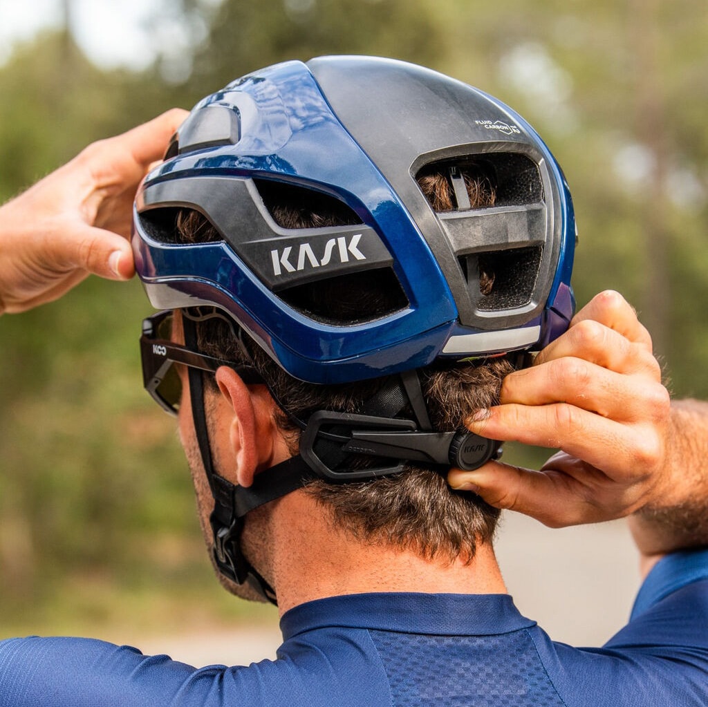 Kask Elemento Helmet Oxford Blue Rear on man