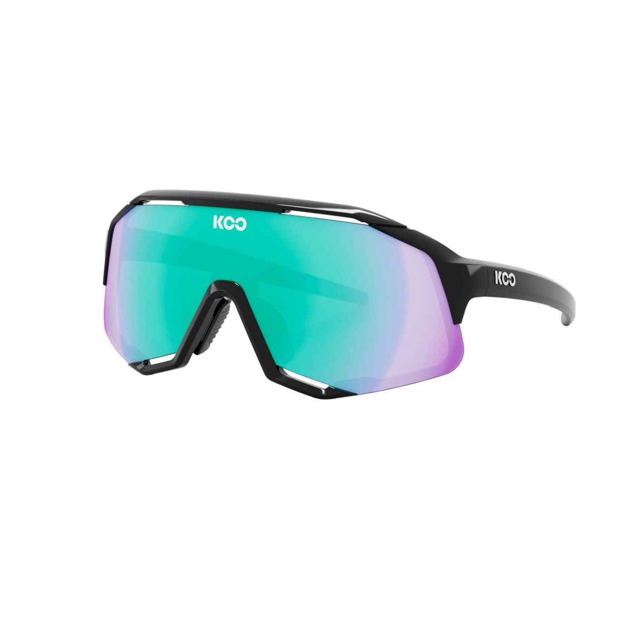 Koo Demos Sunglasses Black/Green Mirror