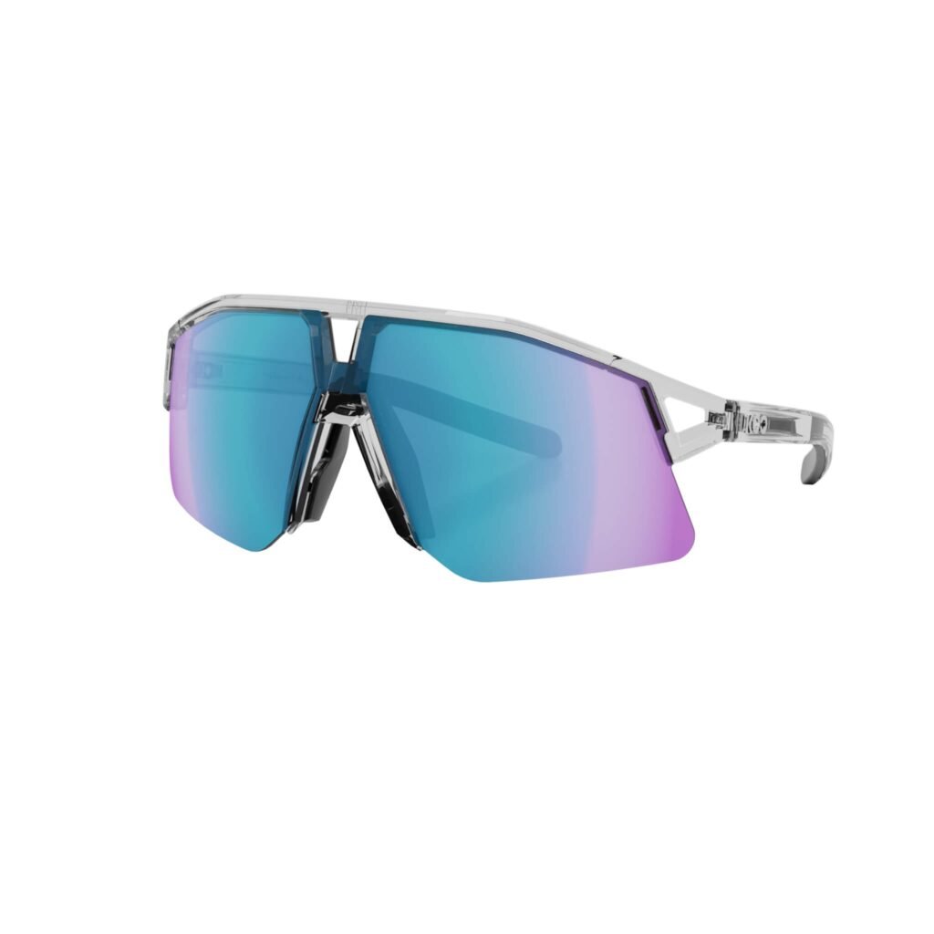 Koo Hype Sunglasses Crystal/Turquoise Mirror