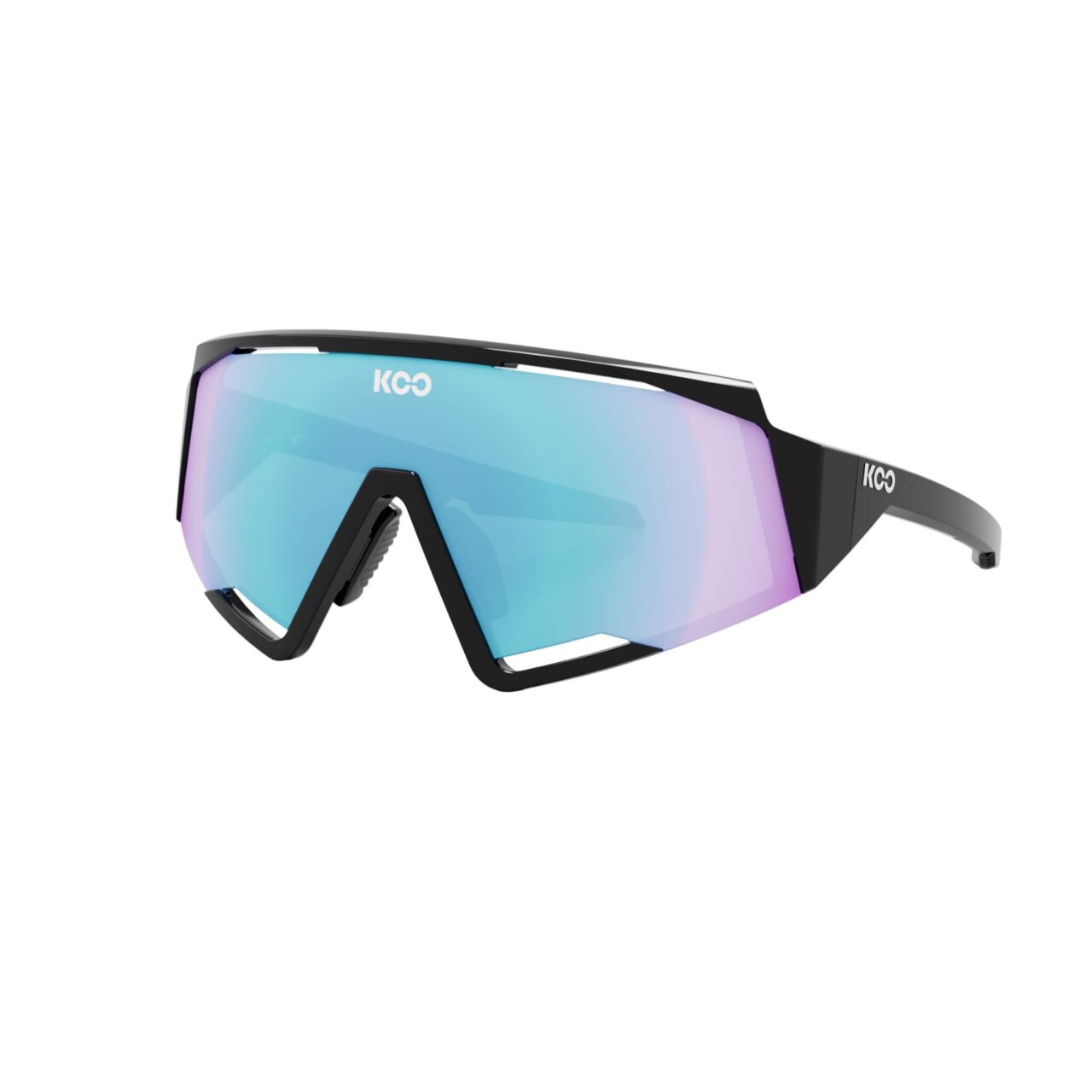 Koo Spectro Sunglasses Black/Turquoise Mirror