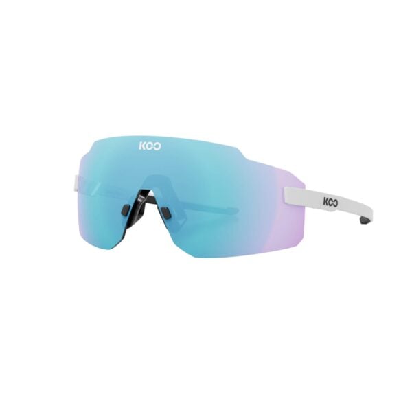 Koo Supernova Sunglasses White/Turquoise Mirror