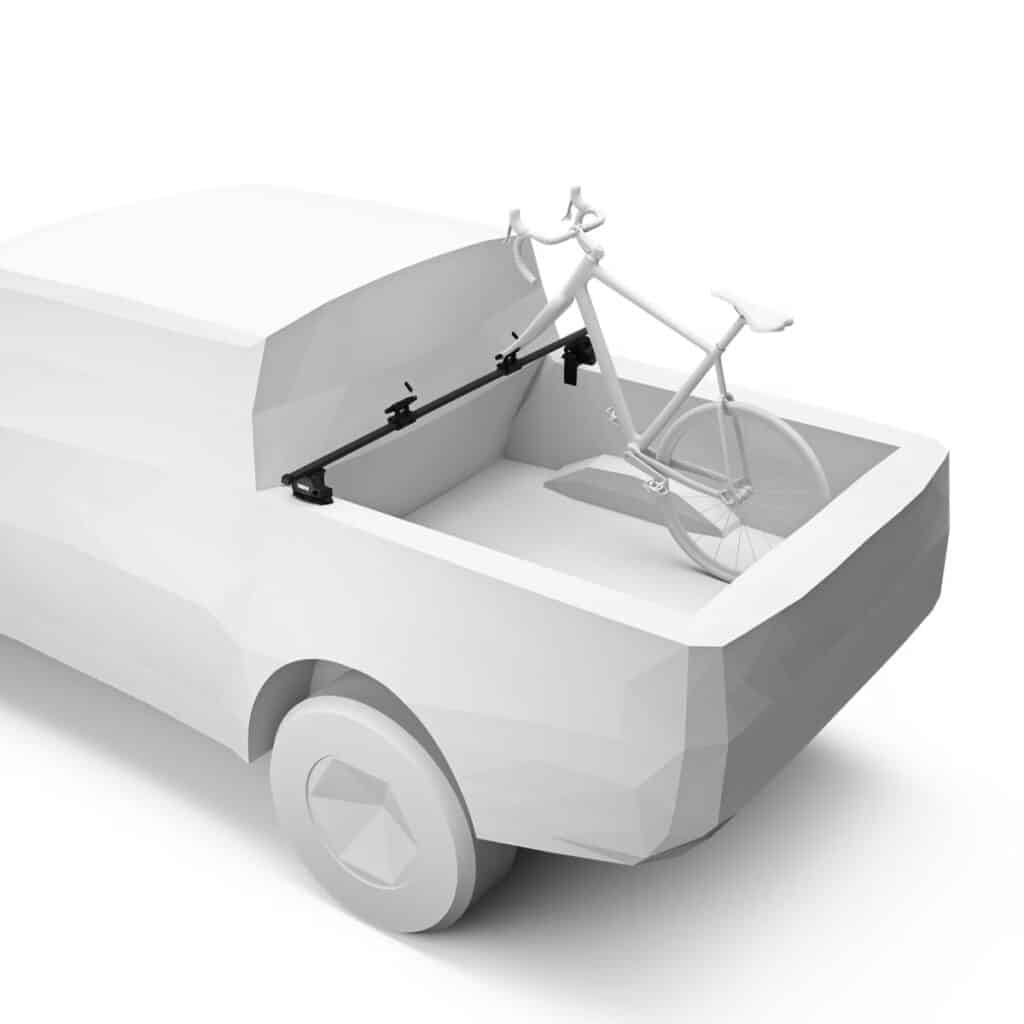 Thule Bed Rider Pro Bike Rack rendering with bike