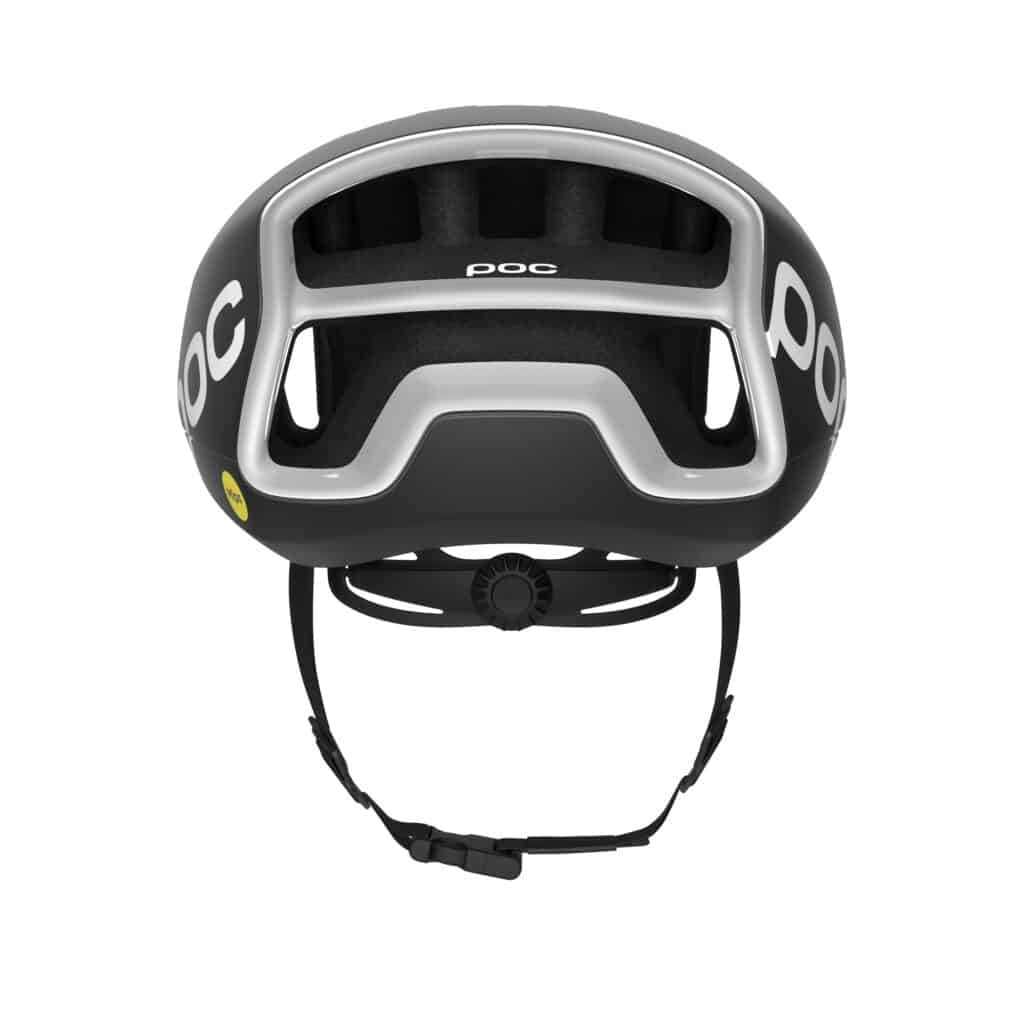 POC Cytal Helmet Uranium Black Matt/Hydrogen White with Logo rear