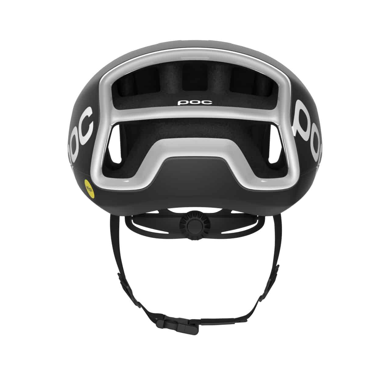 POC Cytal Helmet Uranium Black Matt/Hydrogen White with Logo rear