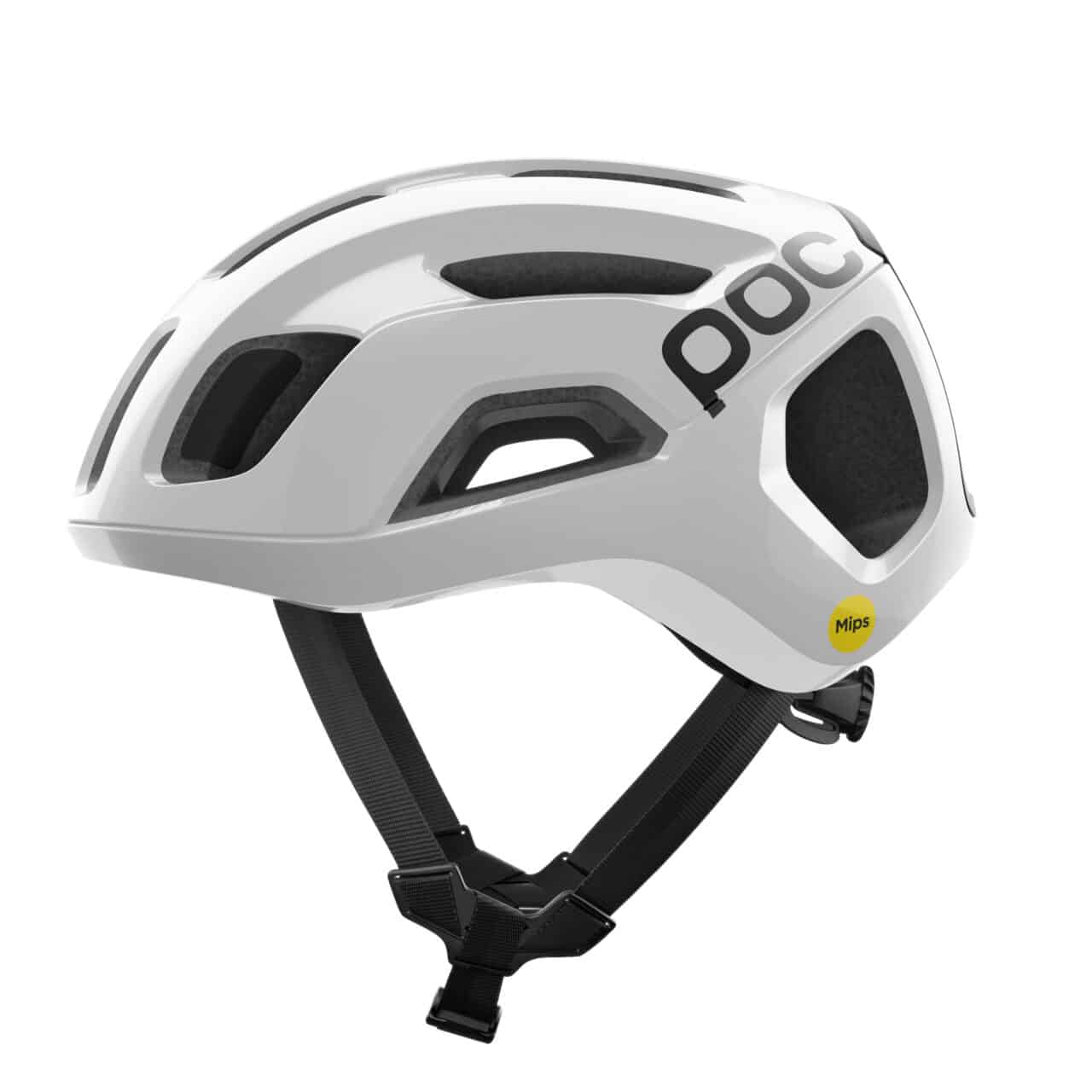 Poc Ventral Air MIPS Hydrogen White/Uranium Black Matt with Logo left side