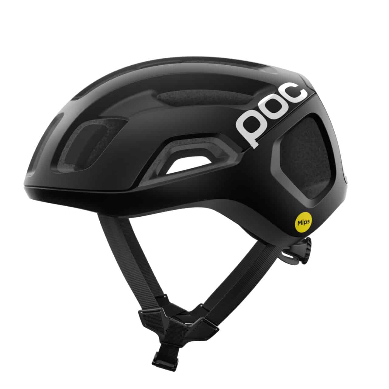 Poc Ventral Air MIPS Uranium Black Matt/Hydrogen White with Logo left side