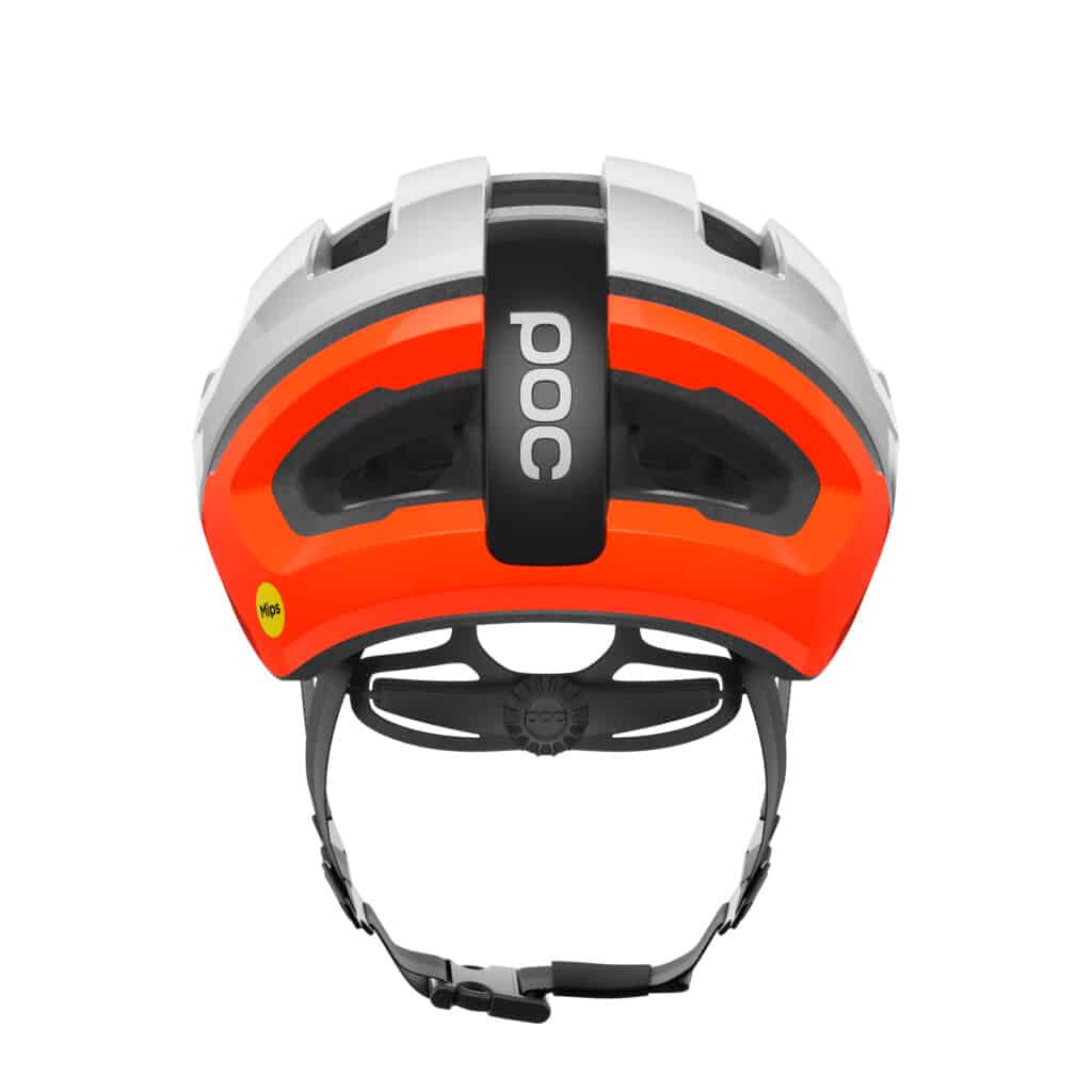POC Omne Air MIPS Helmet Hydrogen White/Fluo Orange rear