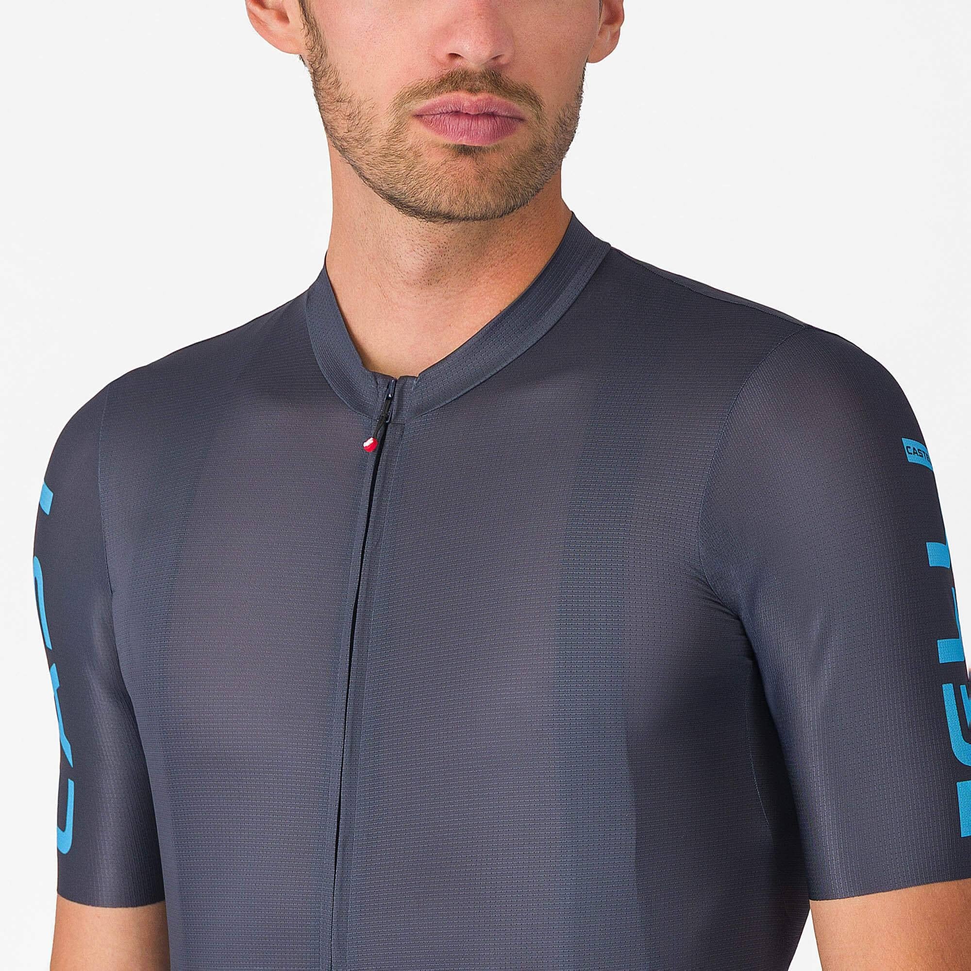 CASTELLI Entrata Apex Jersey Twilight Blue/Neon Cobalt (chest)