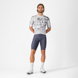 CASTELLI Stratus Logo Jersey White/Smoky Gray