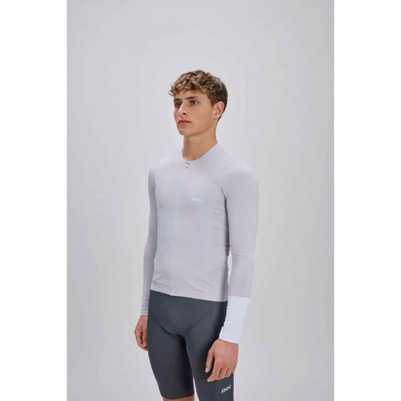 POC Cadence Long Sleeve Jersey Granite Grey on man