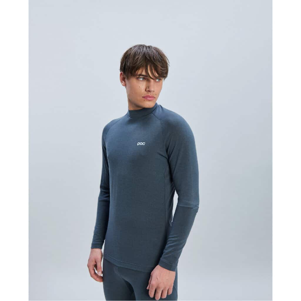 POC Merino Baselayer Mock Neck Jersey on man