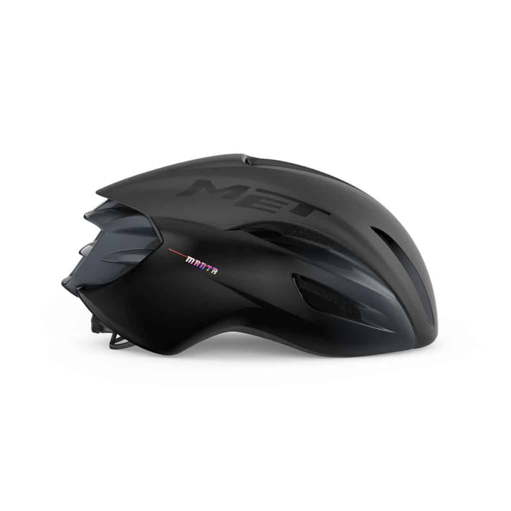 Met Manta MIPS helmet black matt glossy side profile