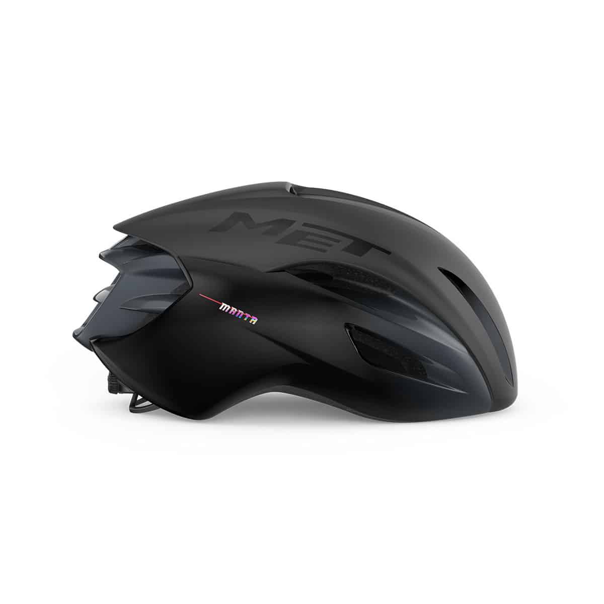 Met Manta MIPS helmet black matt glossy side profile