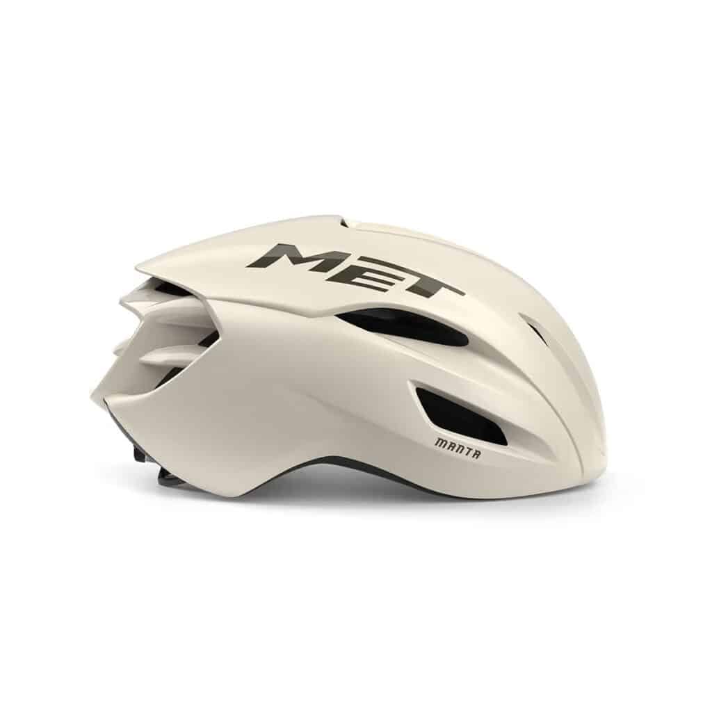 Met Manta MIPS helmet wax white side profile
