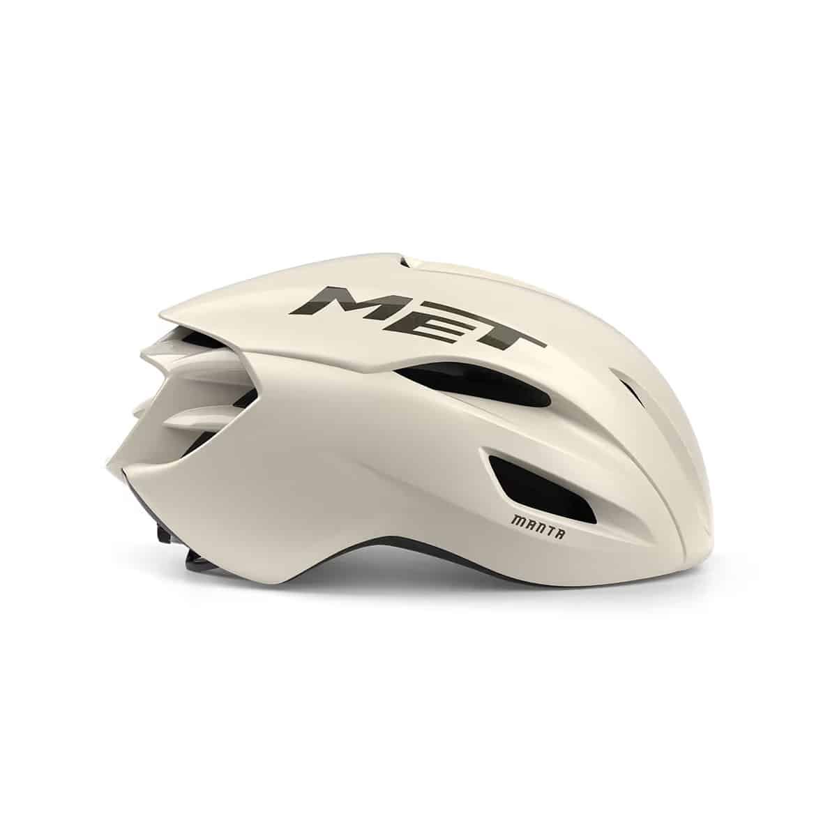 Met Manta MIPS helmet wax white side profile