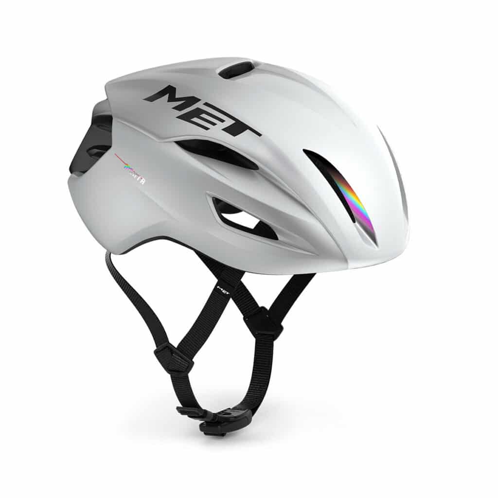 Met Manta MIPS helmet white holographic