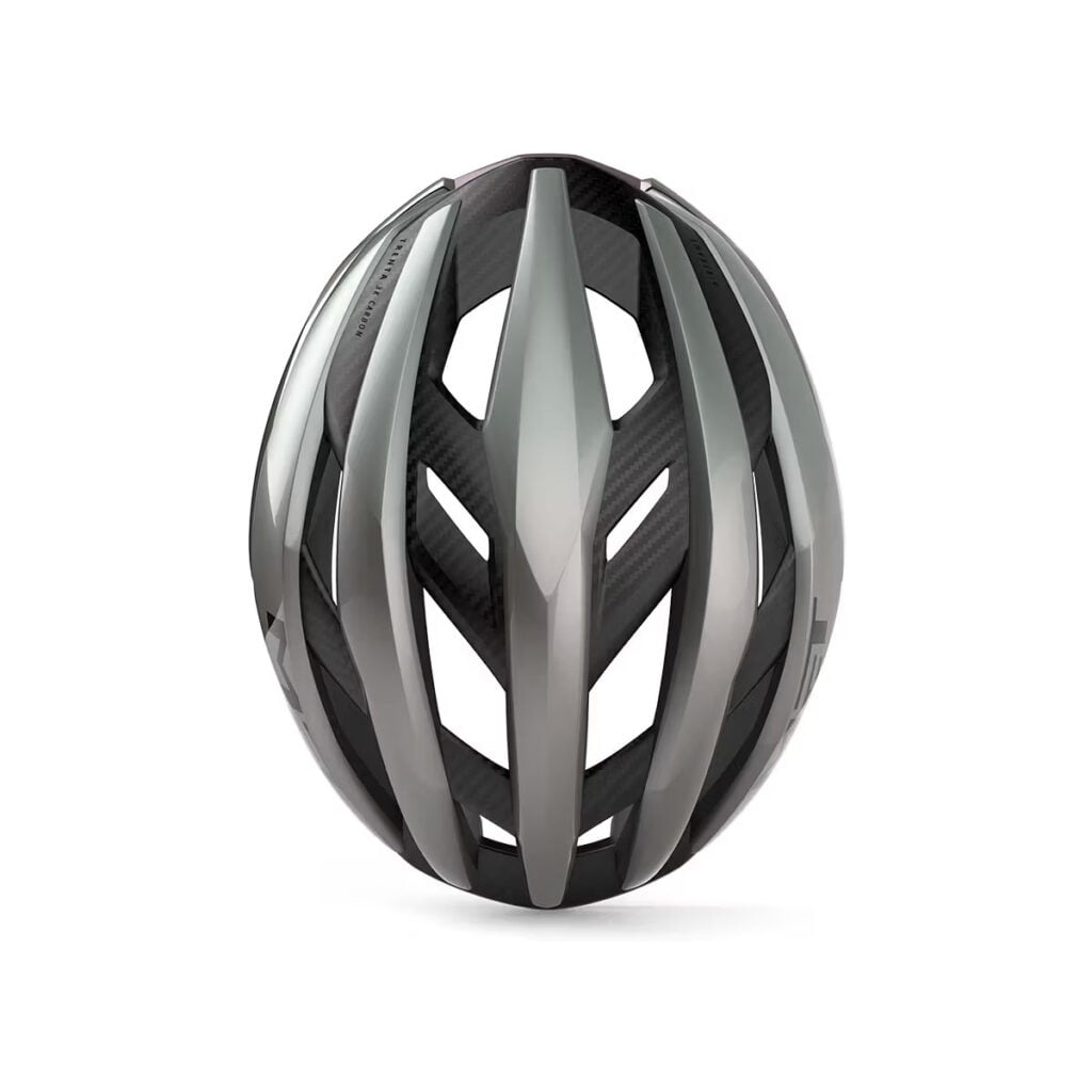 MET Trenta 3K Carbon MIPS Helmet Opal Gray top view