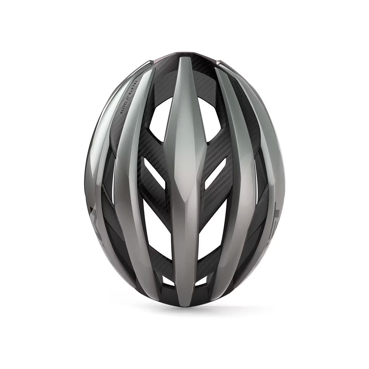 MET Trenta 3K Carbon MIPS Helmet Opal Gray top view