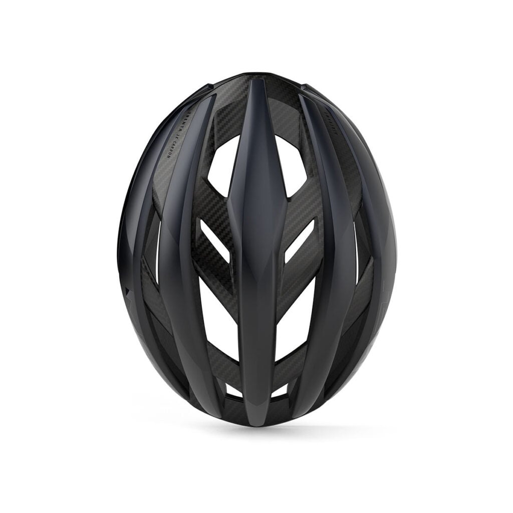 MET Trenta 3K Carbon MIPS Helmet Black top view