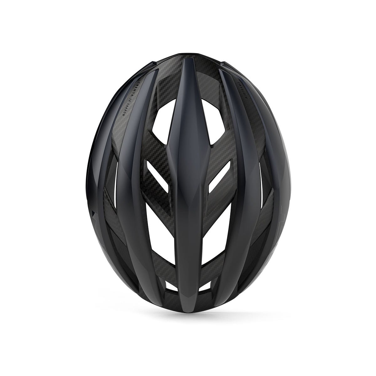 MET Trenta 3K Carbon MIPS Helmet Black top view