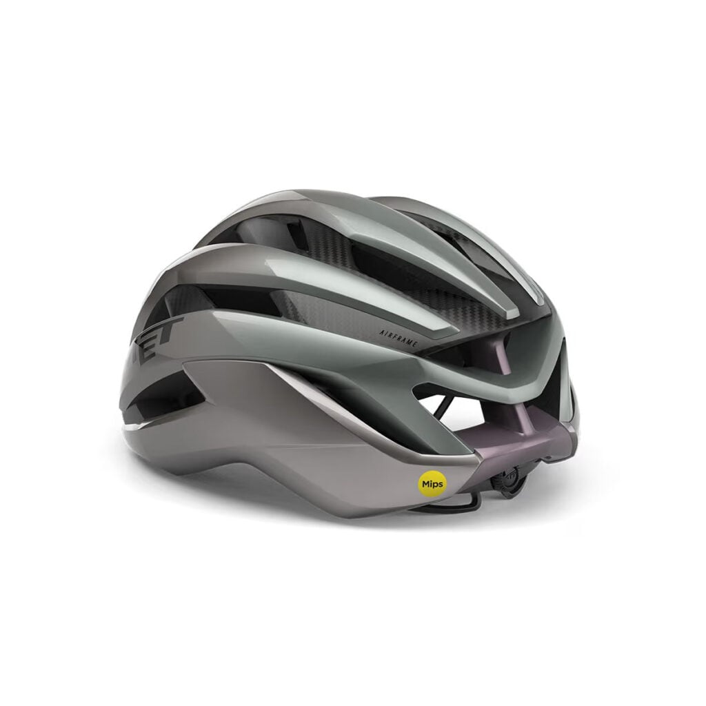 MET Trenta 3K Carbon MIPS Helmet Opal Gray rear angle