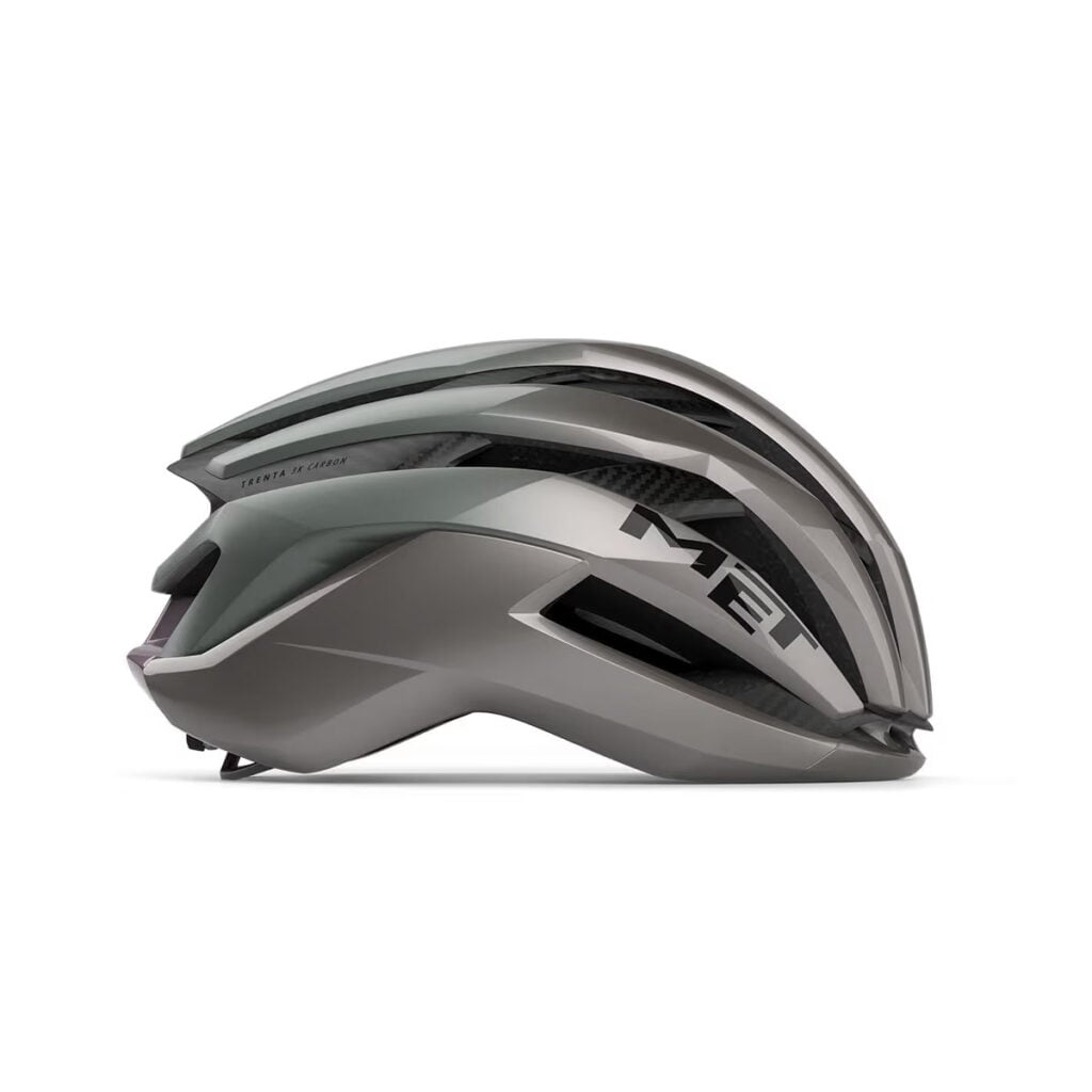 MET Trenta 3K Carbon MIPS Helmet Opal Gray side profile