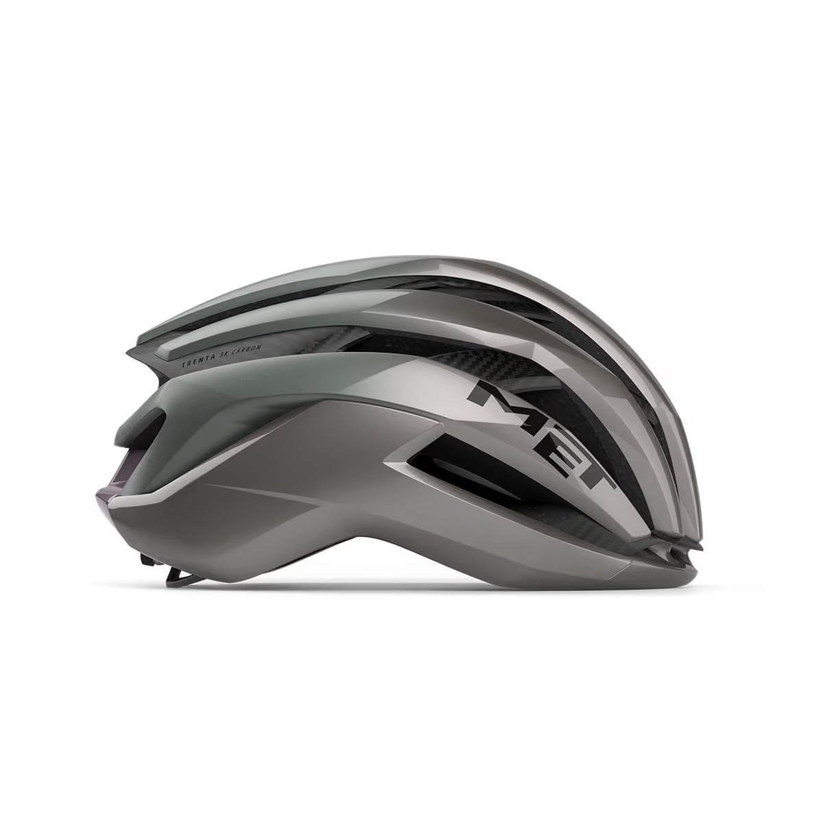 MET Trenta 3K Carbon MIPS Helmet Opal Gray side profile