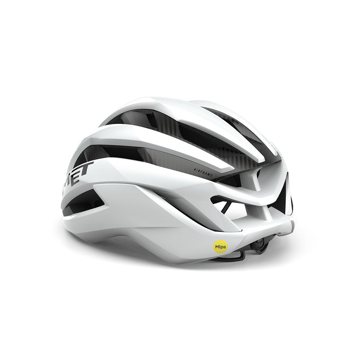 MET Trenta 3K Carbon MIPS Helmet White rear angle