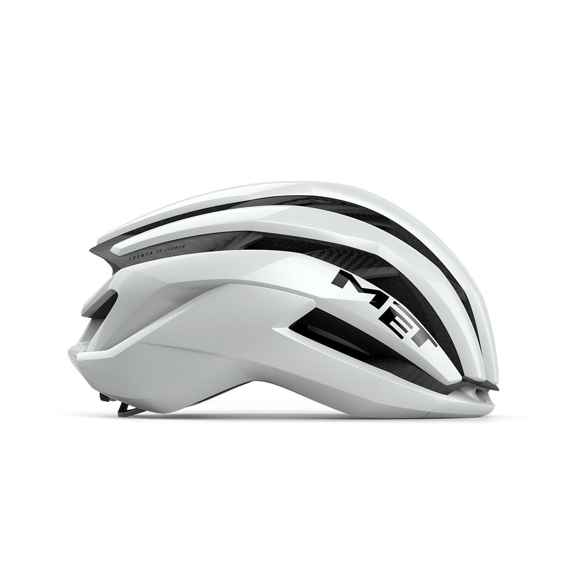 MET Trenta 3K Carbon MIPS Helmet White side profile